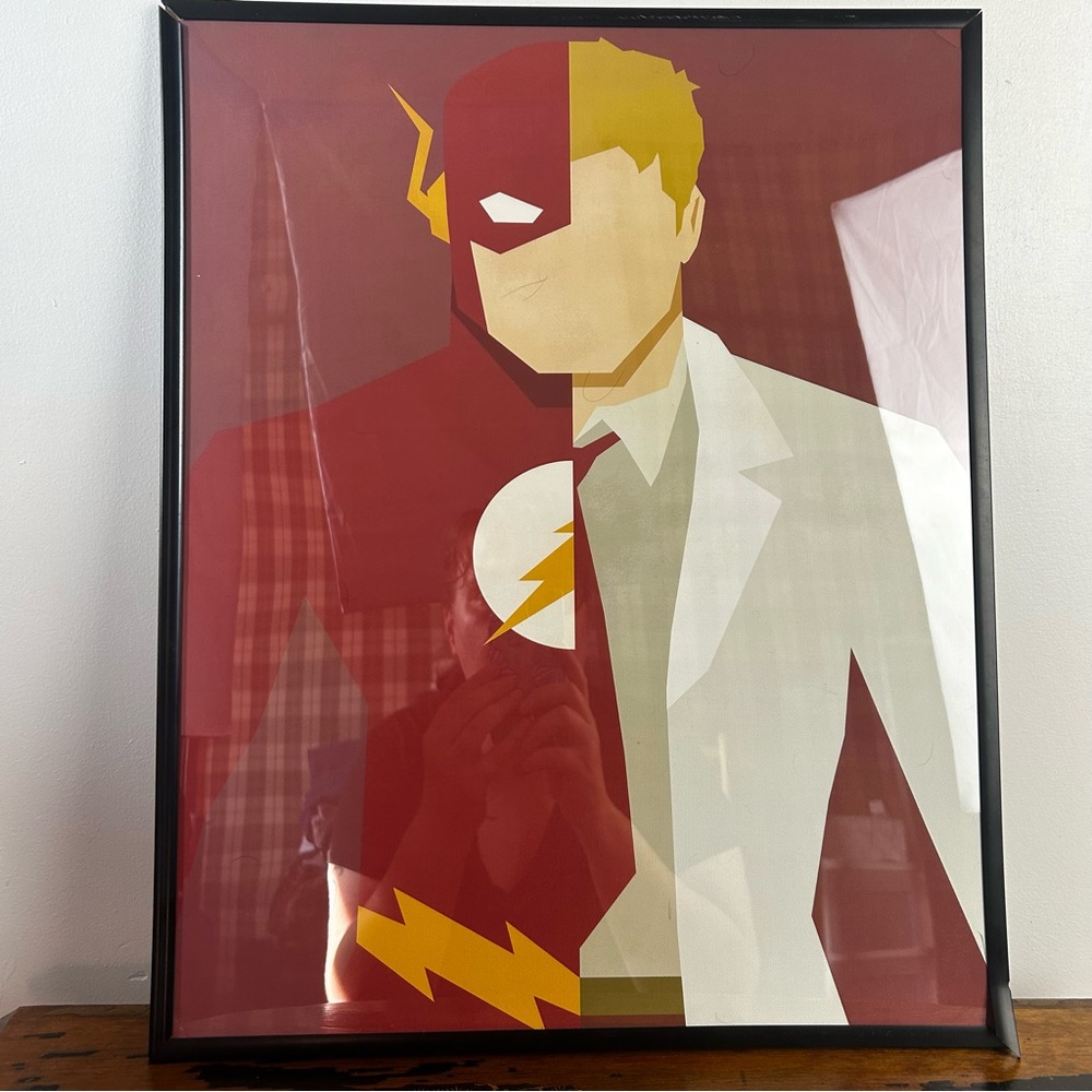 THE FLASH Superhero poster sold with or without frame 15x19.5”